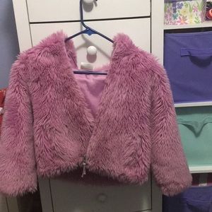 Pink fluffy Hanna Anderson zip up